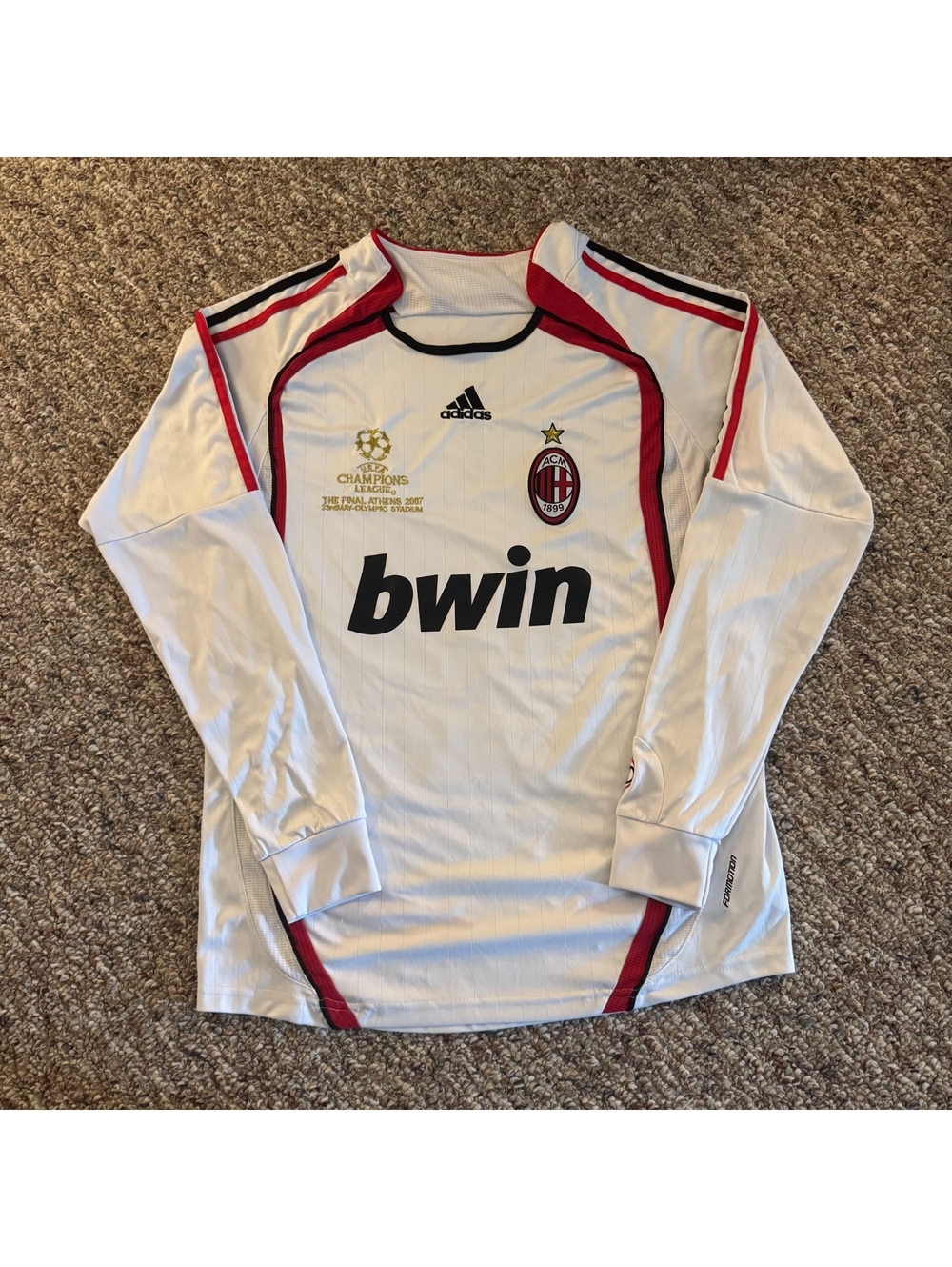 Adidas AC Milan Ricardo Kaka 22 Long Sleeve Jersey Men’s L UCL Final 2007